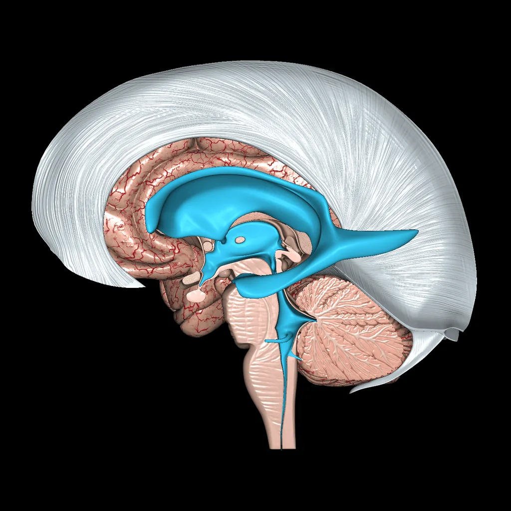 Cerebro (Aislado), vista medial