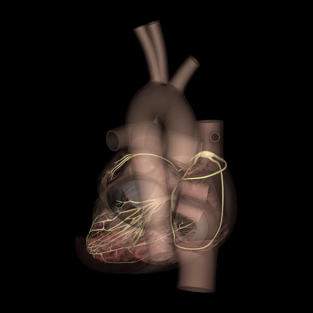 Corazón (Nervios), vista posterior