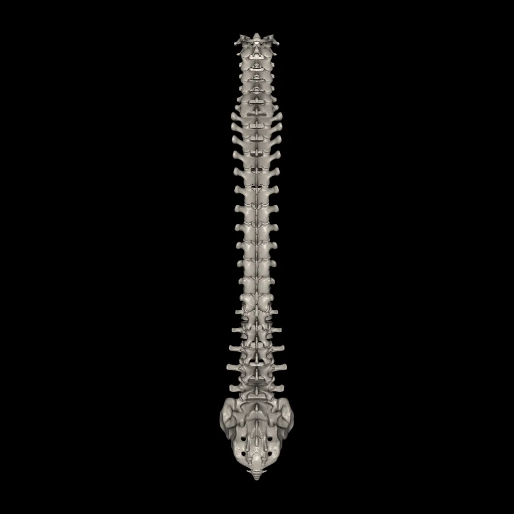 Columna vertebral, vista posterior